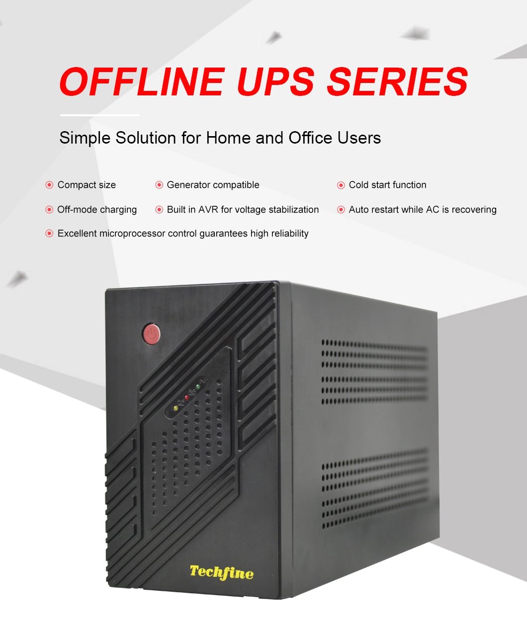 Good Quality off Line UPS Backup Supply 1000va 1500va 900W 2000va 3000va 1200W Modified Sine Wave UPS