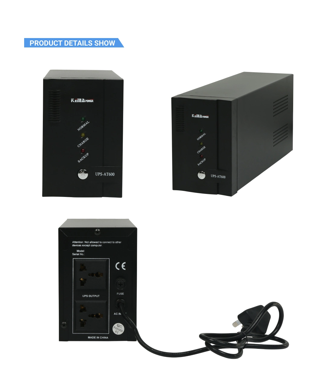1200va Sine Wave Line Interactive UPS with Automatic Battery Charging in UPS off Mode